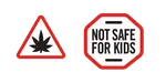 Contains THC. Not safe for kids.